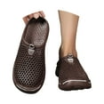 thumbnail image 2 of HNMKIU Slippers for Men and Women Fashion Solid Color Closed Toe Slides Comfortable Breathable Outdoor Home Shoes Lightweight Mens Summer Shoes Brown,41, 2 of 6