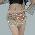 thumbnail image 2 of Wxolcjlv Women's Iridescent Sequin Wrap Mini Skirt Tie Waist Performance Club Short Skirts, 2 of 5