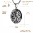 thumbnail image 5 of HZMAN St Joseph Medal Necklace for Men Women Retro Religious Stainless Steel Saint Joseph Christian Amulet Pendant Jewelry Gift, 5 of 6