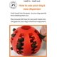 thumbnail image 2 of Pelota de goma para limpieza de dientes con forma de sandía, juguete para perros resistente a las mordeduras, color rojo grande, 2 of 5