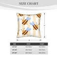thumbnail image 4 of Xecao A Bee Print Soft Velvet Decorative Throw Pillow Covers, Square Cushion Cases for Bed, Sofa, Living Room, Car, and Indoor Outdoor Use-20"x20", 4 of 8