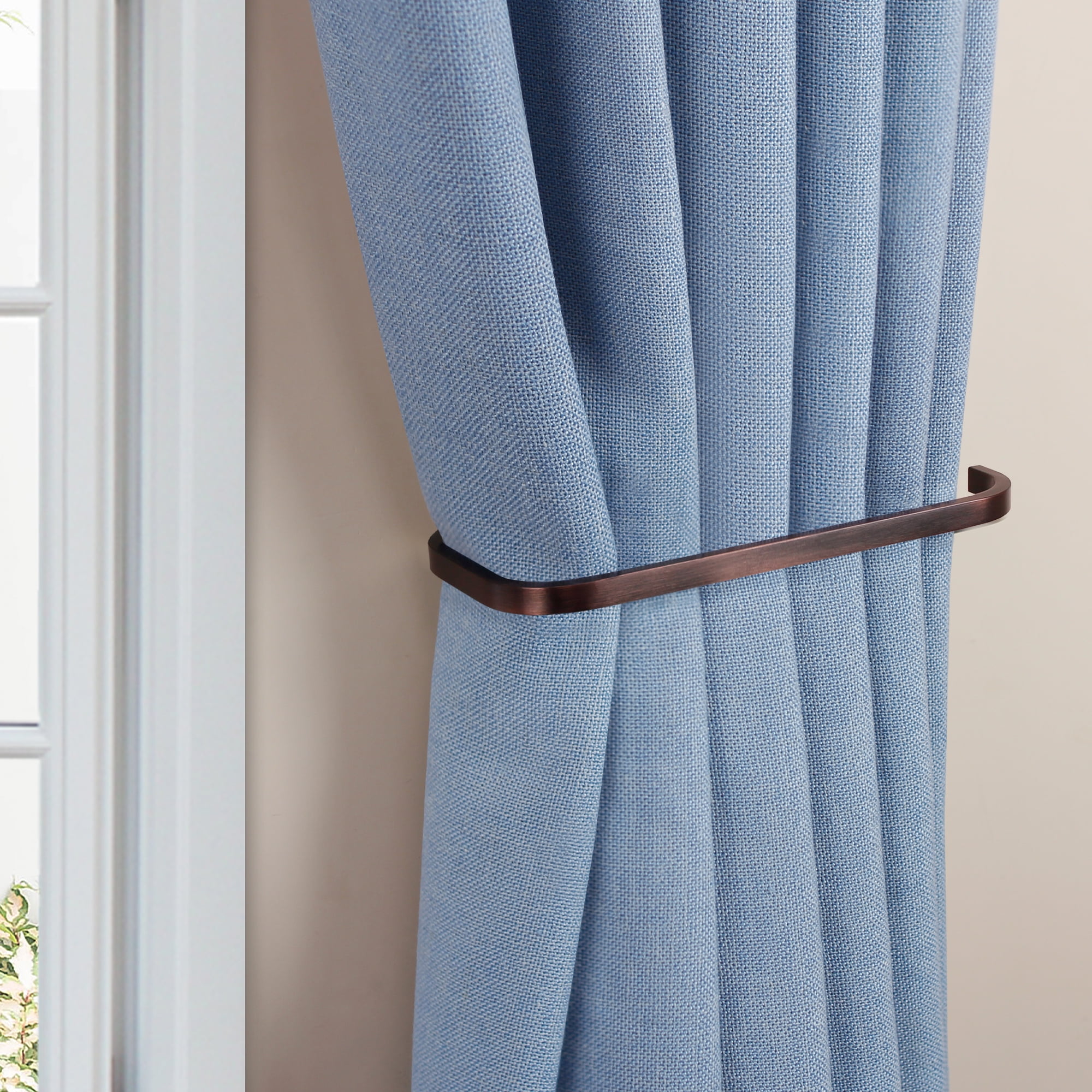 (3 pack) Better Homes & Gardens 2 Curtain Holdbacks, Bronze