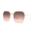 thumbnail image 2 of Womens Modern Designer Fashion Metal Rim Geometric Sunglasses Beige Yellow Brown Pink, 2 of 4