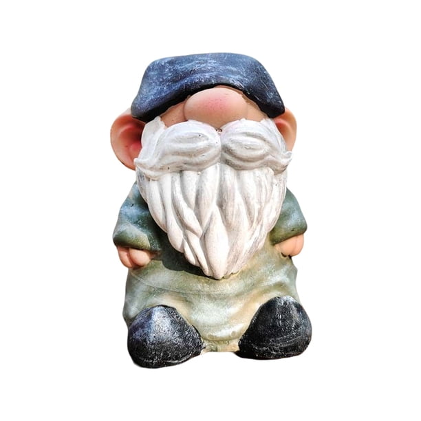 Gnomo enano arte esculturas decoración artesanía miniatura para jardín (verde plano) Tmvgtek Libre de BPA