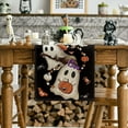 thumbnail image 2 of Black Boo Ghost Pumpkin 210 Gsm Halloween Table Runner, Spooky Kitchen Dining Ta, 2 of 6