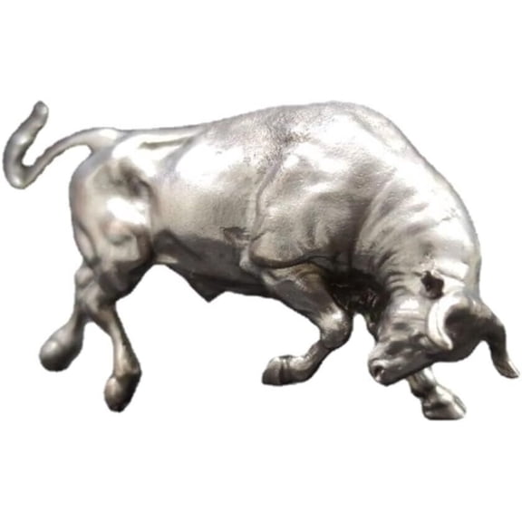 Solid Copper Cow Statue Animal Figurine Home Office Decor Mascot Gift Metal Craft Bull Ornament