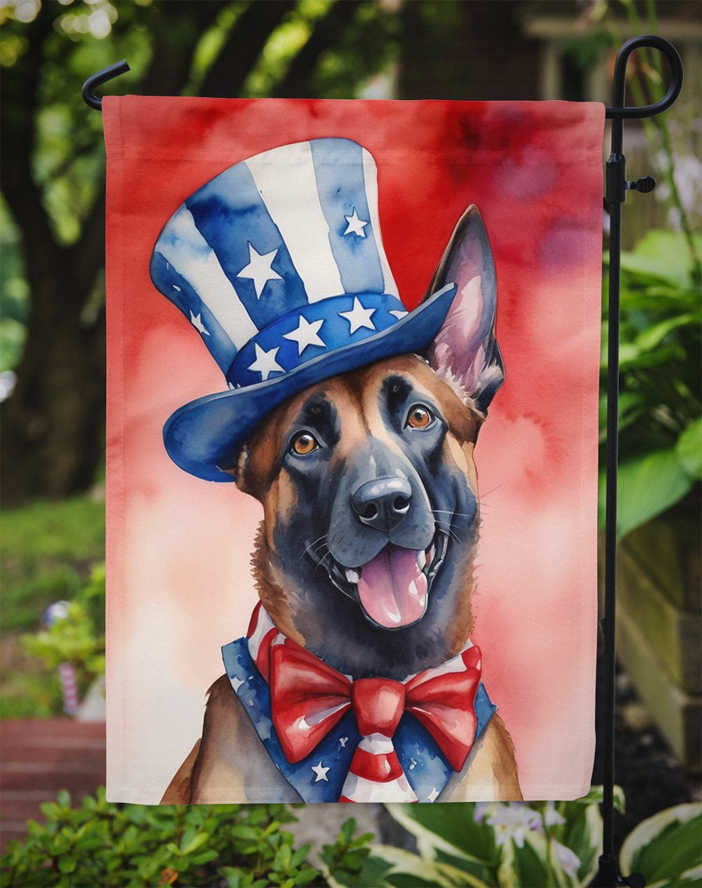 Belgian Malinois Patriotic Garden Flag 11.25 in x 15.5 in