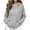 Gray, variant on Womens Full Zip Up Hoodies Solid Color Drawstring Kangaroo Pocket Sweatshirt Oversized Long Sleeve Casual Loose Fit Winter Top