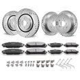 thumbnail image 1 of VEVOR Drilled Slotted Front&Rear Brake Rotors Pads for Toyota Sienna Highlander, 1 of 9