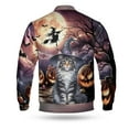 thumbnail image 2 of Spooky Halloween Night Witch Maine Coon Glowing Pumpkins All Over Print 3D Baseball Jacket Cat Lover Kitten Owner Gifts Bomber Jacket Softball - 12015, 2 of 6