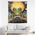 Custom Frog And Mushroom Tapestry Popular Tapestry Poster Interior Wall