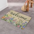 thumbnail image 5 of Floral Decor Door Mat Welcome Flowers Doormat Non Slip Colorful Farmhouse Entrance Reusable Home for Spring Decoration Front Door Mats Indoor Outdoor Rug 17" x 30", 5 of 6