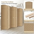 thumbnail image 2 of 6-ft Folding Room Divider with Diamond Design, 6-Panel No Assembly Required, Freestanding,Natural, 2 of 7