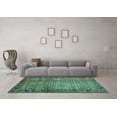 thumbnail image 3 of Ahgly Company Machine Washable Indoor Rectangle Southwestern Turquoise Blue Country Area Rugs, 7' x 9', 3 of 4