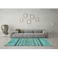 thumbnail image 3 of Ahgly Company Indoor Rectangle Abstract Light Blue Modern Area Rugs, 6' x 9', 3 of 4