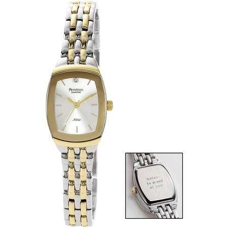 Personalized Planet Armitron Women's Showcase Dress Two-tone Metal Watch Bracelet