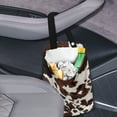 thumbnail image 3 of Yuyamidu Brown Cow Print Car Trash Bag for Trucks Cars SUVs Hanging Auto Storage Bag Travel Accessories Portable Vehicle Trash Can with Adjustable Button, 3 of 7