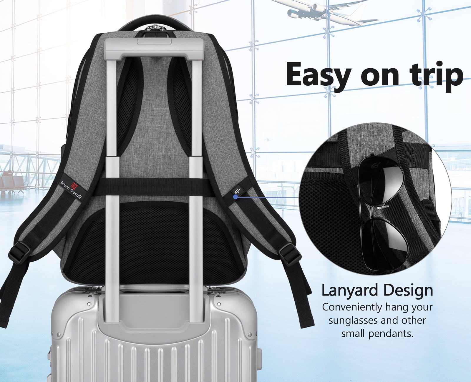 UKEIN Laptop Backpack with USB Charging Port Water Resistant Backpacks for Adults Work Business Laptop Backpack for Men