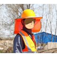 thumbnail image 2 of Sombrero de cuello reflectante de malla de ala completa, protección solar para exteriores, se puede almacenar, parasol duro para casco, color amarillo, 2 of 4