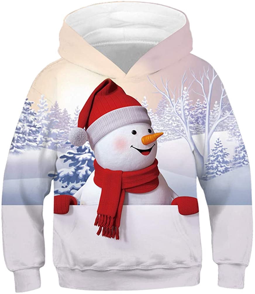 Boys Girls Funny Christmas Hoodies Kids 