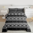 thumbnail image 2 of Feelyou Bohemian Aztec Women Bedding Comforter Set, Retro Boho Mandala Twin Comforter Sets, Grey Triangle Square Reversible Bedding Set, Ultra Soft Bedroom Decor, 2pcs, 2 of 8