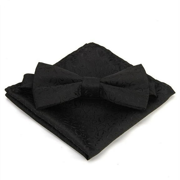 Bow Tie Classic Pre-Tied Bow Tie Set Formal Pocket Square for Men Classic Bowties for Wedding Party