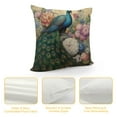 thumbnail image 4 of ARISTURING  Watercolor Peacock Vintage Background Decorative Throw Pillow Covers Square, Pillowcase Protectors Cushion Cover for Home Sofa Couch Chair Back Seat, 4 of 5