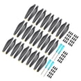 thumbnail image 1 of 32 Pcs hélices de bajo ruido de 3 pulgadas, palas de dron negras con borde dorado para reemplazo de hélices, 1 of 4
