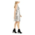 thumbnail image 3 of JULIA JORDAN Womens Ivory Sleeveless Above The Knee Fit + Flare Dress 2, 3 of 4