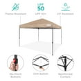 thumbnail image 5 of Best Choice Products 8x8ft Easy Setup Pop Up Canopy w/ 1-Button Setup, Wheeled Case, 4 Weight Bags - Tan, 5 of 9