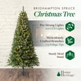 thumbnail image 4 of Home Heritage Brighampton Spruce Christmas Tree, 7 Foot with Metal Stand, 4 of 12