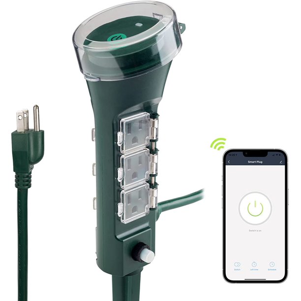 HBN Outdoor Smart Plug Waterproof WiFi Outdoor Outlet Timer with 6