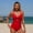 c01Red, variant on Womens One Piece Swimsuit Tummy Control Bathing Suit Slimming Crisscross Swim Suits Solid Color Cutout Swimwear Black S