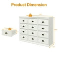 thumbnail image 4 of RoyalCraft Fluted 4 Drawer Dresser Set of 3, Wood Closet Dresser with Bronze Metal Handles, White Chest of Drawers with Soft-Close Drawers, Modern Dresser Organizer for Bedroom, Living Room, Entryway, 4 of 6