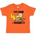 thumbnail image 3 of Inktastic I'm 4 and Crushing It Construction 4th Birthday Boys or Girls Toddler T-Shirt, 3 of 5