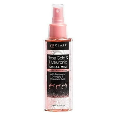 Clear Beauty Rose Gold & Hyaluronic Acid Face Mist - Moisturizes & Hydrates Skin & Calms Redness, Balancing & Toning Facial Spray - Cruelty Free Korean Skin Care for All Skin Types
