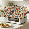 thumbnail image 4 of FOR U DESIGNS Rooster Chicken Floral Print Microwave Oven Dust Cover Wear-Resistan Microwave Oven Grill Covers Protector Dust-Proof Small Appliance Covers in Home and Office-L, 4 of 8