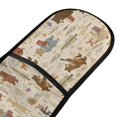 thumbnail image 4 of Yayeee Double Oven Mitt Kitchen Heat Resistant Baking 35" x7" Quilted Cotton Glove, Musical Animals Pattern, 4 of 6