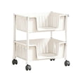 thumbnail image 2 of Adjustable Plastic Storage Rack with Wheels, Multi-Tier Organizer Shelf for Kitchen, Bathroom, and Office, Large Capacity with Sturdy Construction, Convenient and Versatile Design, 2 of 6