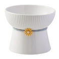 thumbnail image 3 of Cat Bowl Elevated Cat Dish Washable Large Capacity Non Spillage Anti Overturning Solid Color Flat, 3 of 8