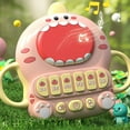 thumbnail image 4 of Loespoir Musical Dinosaur Drum Toy, Baby Hand Beating Activity Set, Early Education Rhythm Game for Sensory Development, with Multiple Sounds(Pink), 4 of 6