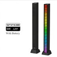 thumbnail image 2 of RGB 32LED Light Bar Voice Activated Color Changing Dynamic Lamp Music Sync APP Control Multi-Modes LED Strip Light Car Home Decor, 2 of 5