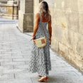 thumbnail image 4 of Vestido UOFOCO con diseños pintados de colores, maxi con tirantes finos, 4 of 6