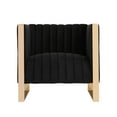 thumbnail image 6 of Manhattan Comfort Trillium 3-Piece Velvet Sofa Set in Black/Rose Gold, 6 of 9