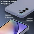 thumbnail image 3 of SHIQI-Case for Samsung Galaxy A26 5G, Soft Liquid Silicone Phone Cover Shockproof Full Body Protection A26 Phone Case with Anti-Scratch Microfiber Lining - Grey Blue, 3 of 4