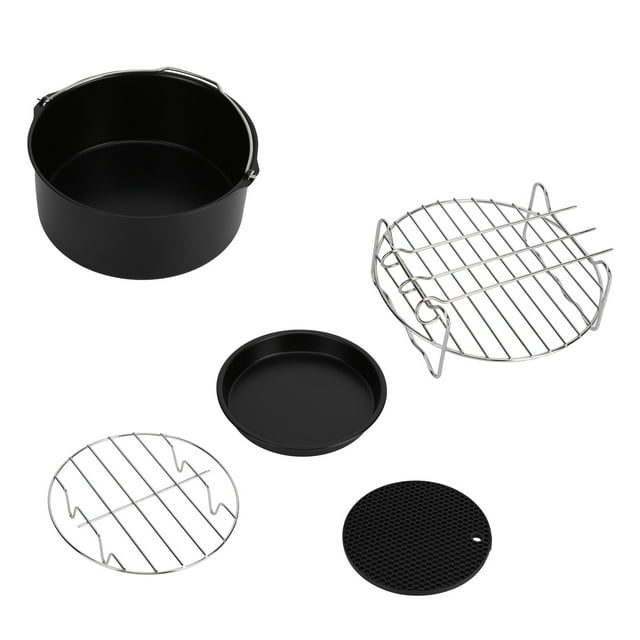 Accessoires pour Friteuse à Air Chaud, Ensemble de Grilles pour Friteuse à Air de Cuisine Familiale de Qualité Alimentaire Professionnel 7 Pouces pour Friteuse Électrique pour Friteuse 7 Pouces