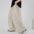 thumbnail image 6 of Angala Little Boys Outdoor Pants Wide Leg With Pockets Fall Casual Boys Baggy Trousers Size 6-7 Years Khaki, 6 of 9