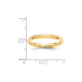 thumbnail image 2 of Auriga Fine Jewelry 14K Yellow Gold 2.5mm Knife Edge Wedding Band Size- 10.5 for Women, 2 of 6