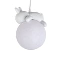 thumbnail image 1 of Pendant Light, Resin White Soft Lighting Ceiling Hanging Lamp  Shape  for Bedside for G9 Bulb, 1 of 7