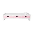 thumbnail image 1 of SUTENGDA Monitor Stand Riser Computer Heightened Shelf Desktop Organizer Desk Riser Space 3 Pink Drawer, 1 of 9